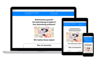 Website die Briefmarke